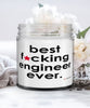 Funny Engineer Candle B3st F-cking Engineer Ever 9oz Vanilla Scented Candles Soy Wax