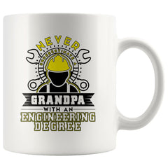 Funny Engineer Mug Never Underestimate A Grandpa With An 11oz White Coffee Mugs