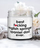 Funny English Springer Spaniel Dog Candle B3st F-cking English Springer Spaniel Dad Ever 9oz Vanilla Scented Candles Soy Wax