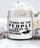 Funny Equestrian  Candle Tears Of The People I Beat In Horse Racing 9oz Vanilla Scented Candles Soy Wax