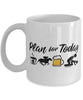 Funny Equestrian  Mug Adult Humor Plan For Today Horse Racing Coffee Mug 11oz 15oz White