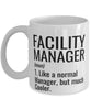 Funny Facility Manager Mug Like A Normal Manager But Much Cooler Coffee Cup 11oz 15oz White