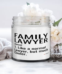 Funny Family Lawyer Candle Like A Normal Lawyer But Much Cooler 9oz Vanilla Scented Candles Soy Wax