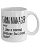 Funny Farm Manager Mug Like A Normal Manager But Much Cooler Coffee Cup 11oz 15oz White