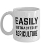 Funny Farmer Mug Easily Distracted By Agriculture Coffee Mug 11oz White