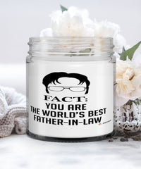 Funny Father-in-law Candle Fact You Are The Worlds B3st Father-in-law 9oz Vanilla Scented Candles Soy Wax