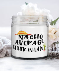 Funny Father-in-law Candle Nacho Average Father-in-law 9oz Vanilla Scented Candles Soy Wax