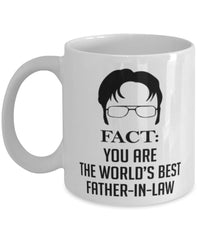 Funny Father-in-law Mug Fact You Are The Worlds B3st Father-in-law Coffee Cup White