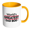 Funny Father Mug World's Greatest Dad Bod White 11oz Accent Coffee Mugs