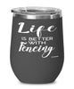 Funny Fencer Wine Glass Life Is Better With Fencing 12oz Stainless Steel Black