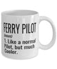 Funny Ferry Pilot Mug Like A Normal Pilot But Much Cooler Coffee Cup 11oz 15oz White