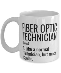 Funny Fiber Optic Technician Mug Like A Normal Technician But Much Cooler Coffee Cup 11oz 15oz White