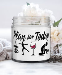 Funny Figure Skater Candle Adult Humor Plan For Today Figure Skating Wine 9oz Vanilla Scented Candles Soy Wax
