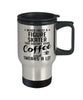 Funny Figure Skating Travel Mug Never Trust A Figure Skater That Doesn't Drink Coffee and Swears A Lot 14oz Stainless Steel