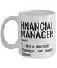 Funny Financial Manager Mug Like A Normal Manager But Much Cooler Coffee Cup 11oz 15oz White