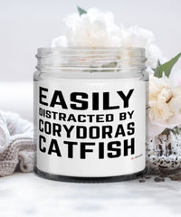 Funny Fish Candle Easily Distracted By Corydoras Catfish 9oz Vanilla Scented Candles Soy Wax