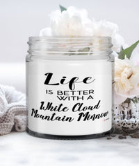 Funny Fish Candle Life Is Better With A White Cloud Mountain Minnow 9oz Vanilla Scented Candles Soy Wax