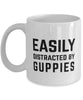 Funny Fish Mug Easily Distracted By Guppies Coffee Mug 11oz White
