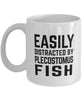 Funny Fish Mug Easily Distracted By Plecostomus Fish Coffee Mug 11oz White
