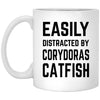 Funny Fish Mug Gift Easily Distracted By Corydoras Catfish Coffee Cup 11oz White XP8434