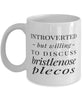 Funny Fish Mug Introverted But Willing To Discuss Bristlenose Plecos Coffee Mug 11oz White