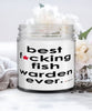 Funny Fish Warden Candle B3st F-cking Fish Warden Ever 9oz Vanilla Scented Candles Soy Wax