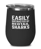 Funny Fish Wine Tumbler Easily Distracted By Redtail Sharks Stemless Wine Glass 12oz Stainless Steel