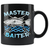 Funny Fishing Mug Master Baiter 11oz Black Coffee Mugs