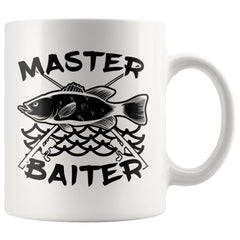 Funny Fishing Mug Master Baiter 11oz White Coffee Mugs