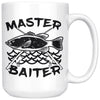 Funny Fishing Mug Master Baiter 15oz White Coffee Mugs