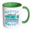 Funny Fishing Mug Master Baiter White 11oz Accent Coffee Mugs