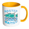 Funny Fishing Mug Master Baiter White 11oz Accent Coffee Mugs