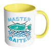 Funny Fishing Mug Master Baiter White 11oz Accent Coffee Mugs