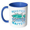 Funny Fishing Mug Master Baiter White 11oz Accent Coffee Mugs