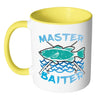 Funny Fishing Mug Master Baiter White 11oz Accent Coffee Mugs