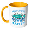 Funny Fishing Mug Master Baiter White 11oz Accent Coffee Mugs