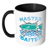 Funny Fishing Mug Master Baiter White 11oz Accent Coffee Mugs