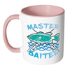 Funny Fishing Mug Master Baiter White 11oz Accent Coffee Mugs