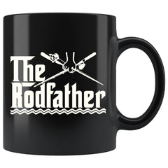 Funny Fishing Mug The RodFather 11oz Black Coffee Mugs