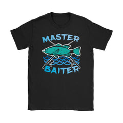 Funny Fishing Tee Master Baiter Graphic Gildan Womens T-Shirt