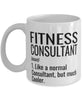 Funny Fitness Consultant Mug Like A Normal Consultant But Much Cooler Coffee Cup 11oz 15oz White