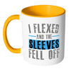 Funny Fitness Mug I Flexed And The White 11oz Accent Coffee Mugs