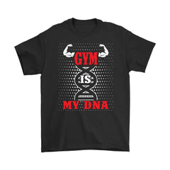 Funny Fitness Workout Shirt Gym Is My DNA Gildan Mens T-Shirt