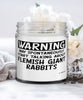 Funny Flemish Giant Rabbit Candle Warning May Spontaneously Start Talking About Flemish Giant Rabbits 9oz Vanilla Scented Candles Soy Wax