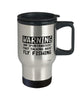 Funny Fly Fishing Travel Mug Warning May Spontaneously Start Talking About Fly Fishing 14oz Stainless Steel