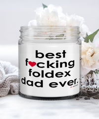 Funny Foldex Cat Candle B3st F-cking Foldex Dad Ever 9oz Vanilla Scented Candles Soy Wax