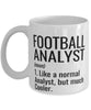 Funny Football Analyst Mug Like A Normal Analyst But Much Cooler Coffee Cup 11oz 15oz White