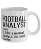 Funny Football Analyst Mug Like A Normal Analyst But Much Cooler Coffee Cup 11oz 15oz White