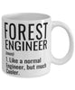 Funny Forest Engineer Mug Like A Normal Engineer But Much Cooler Coffee Cup 11oz 15oz White