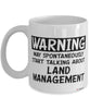 Funny Forester Mug Warning May Spontaneously Start Talking About Land Management Coffee Cup White